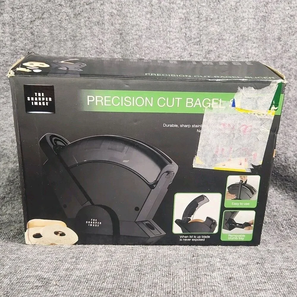 The Sharper Image Precision Cut Bagel Slicer TSI-12SP675 Black - Open Box